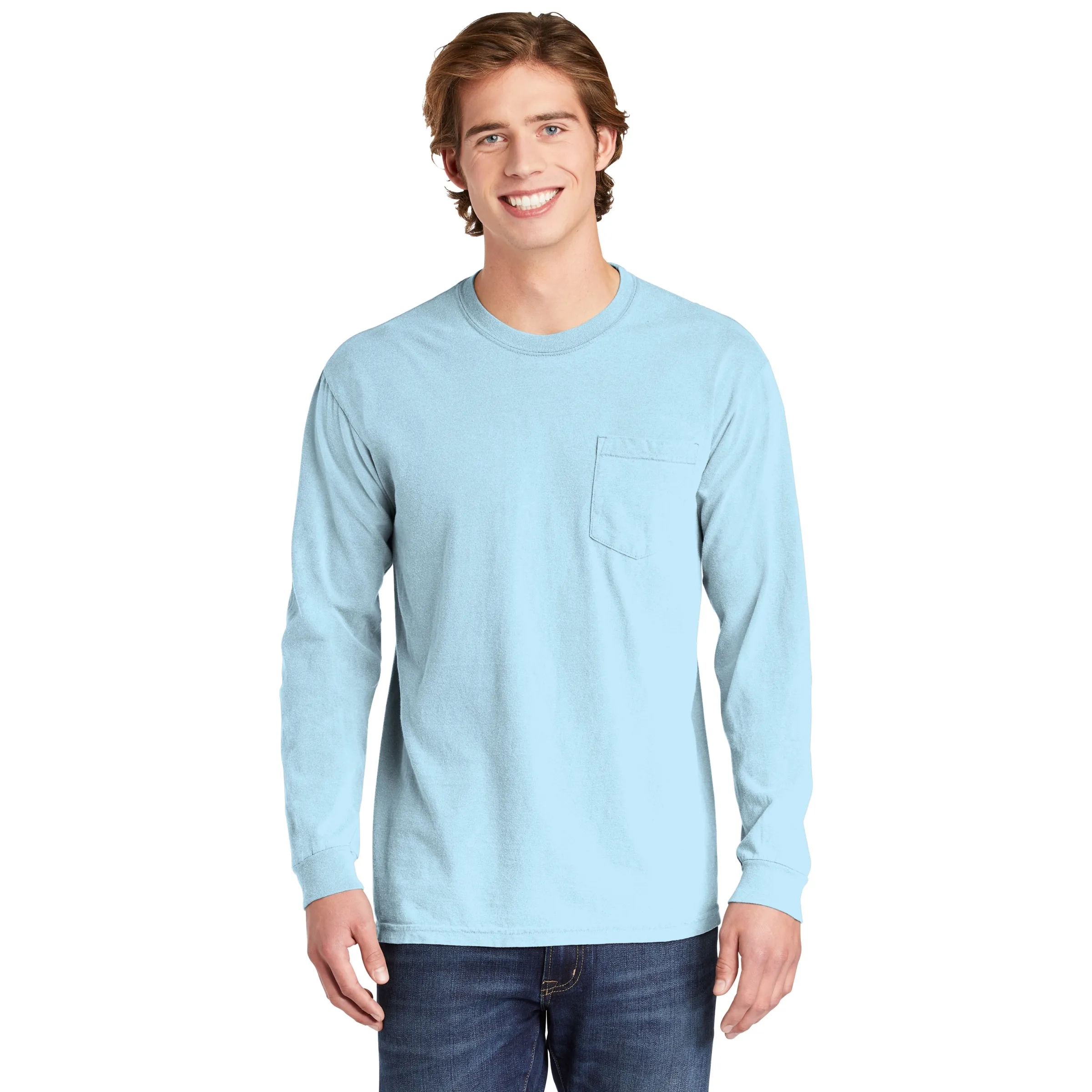 COMFORT COLORS ADULT 6.1 OZ LONG-SLEEVE POCKET T-SHIRT 42