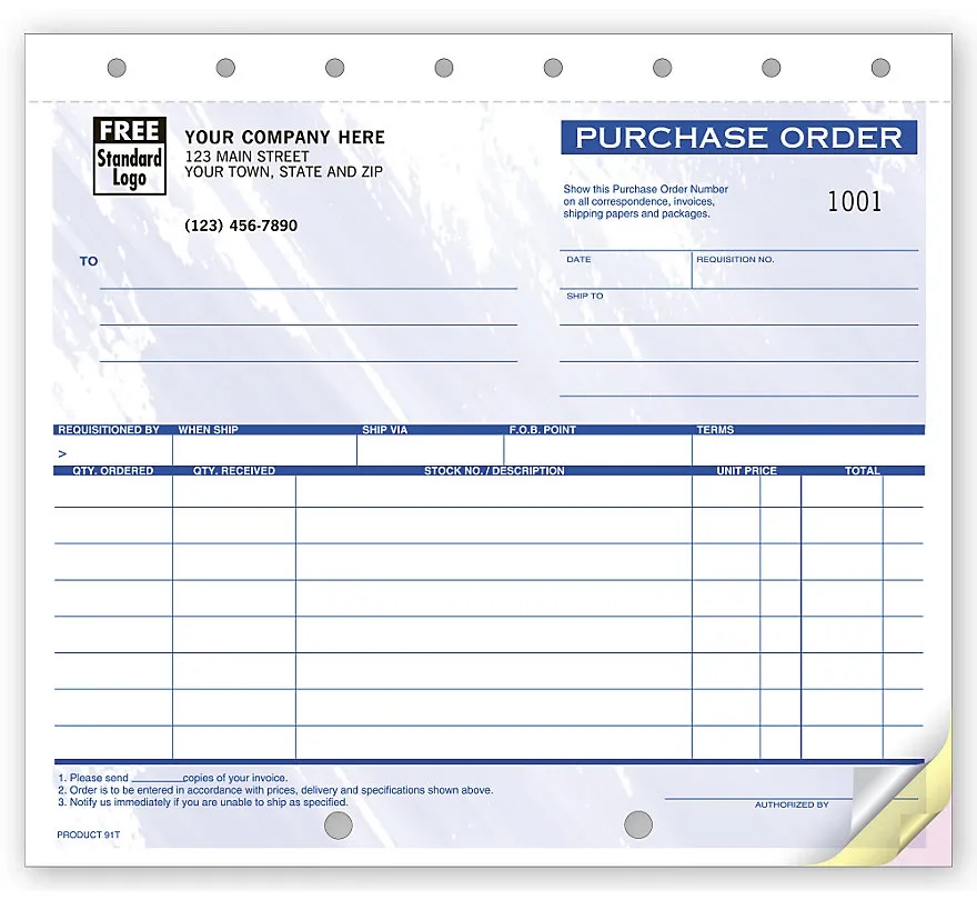 Purchase Orders, Small, Carbonless 1