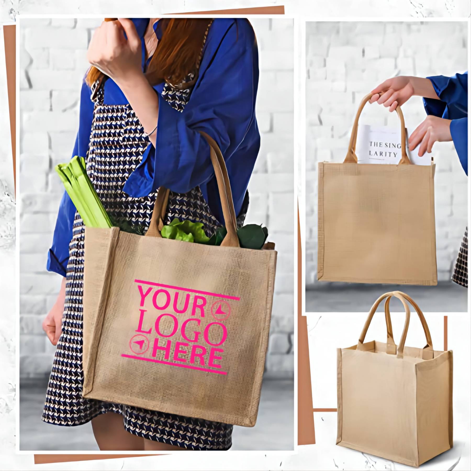 Small Jute Tote Bag 2