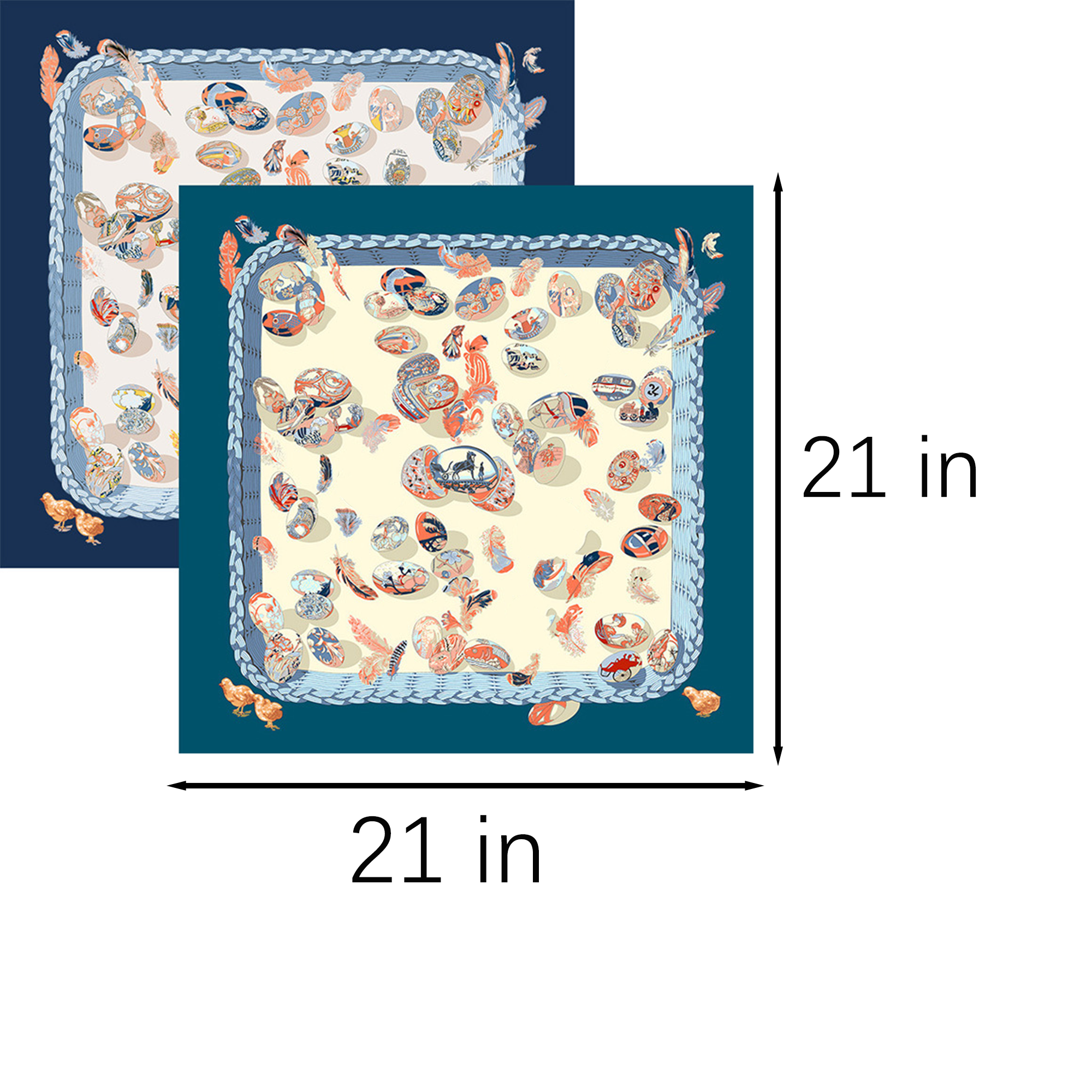 Full Color Silk Square Scarf 4