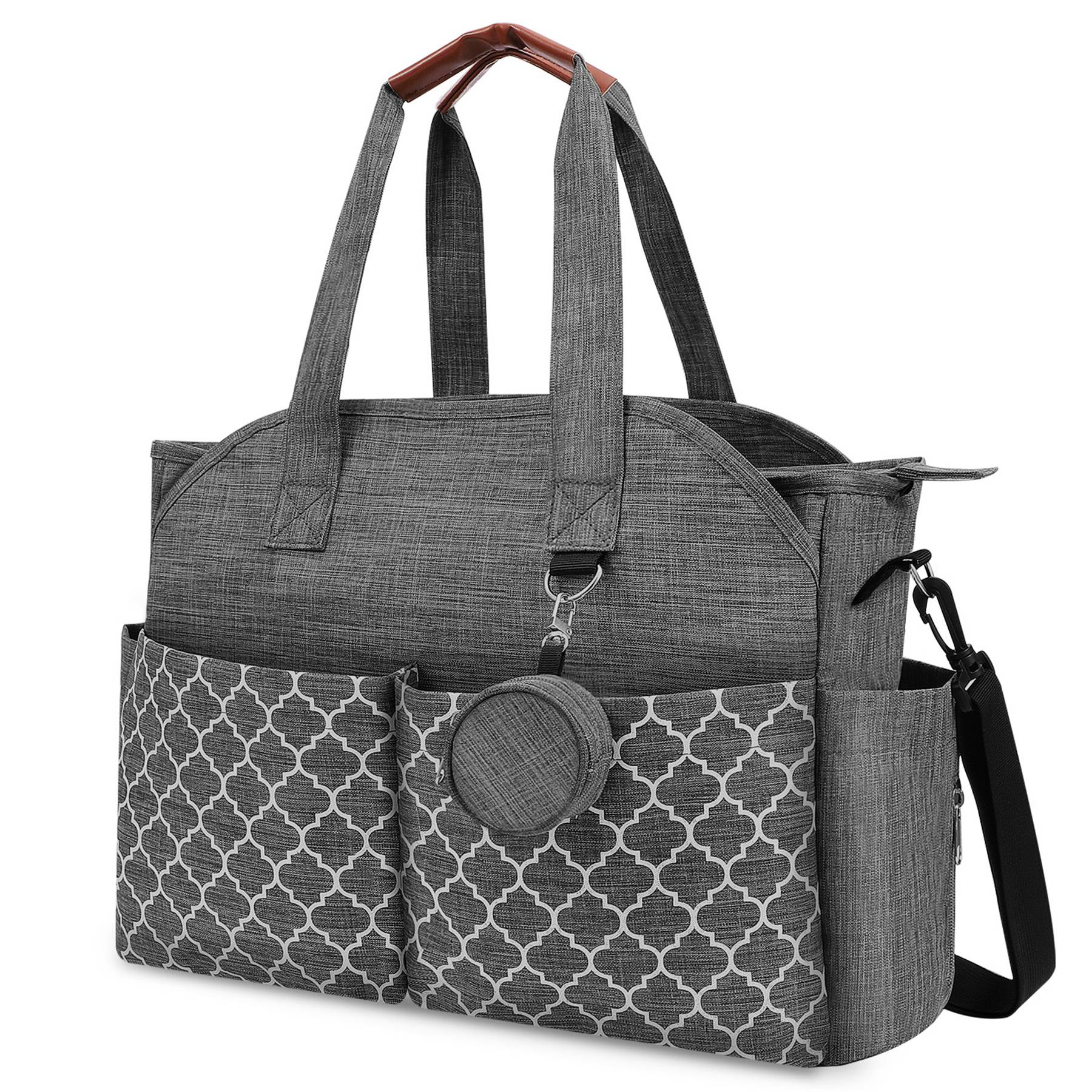 Polyester Large Capacity Diaper Tote Mommy Cross-body Bag 5