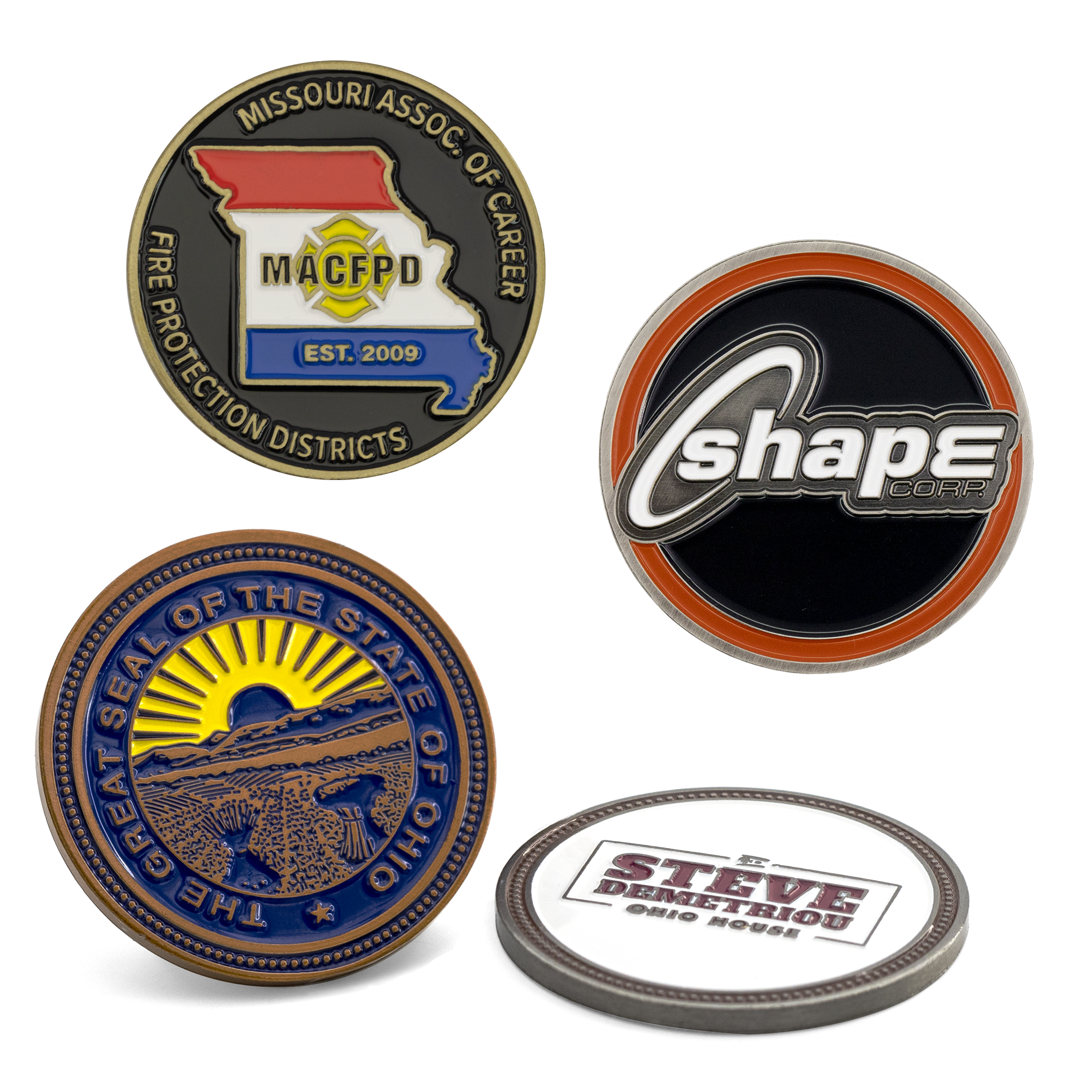 Die Struck Economy Iron Challenge Coins (1-1/2")
