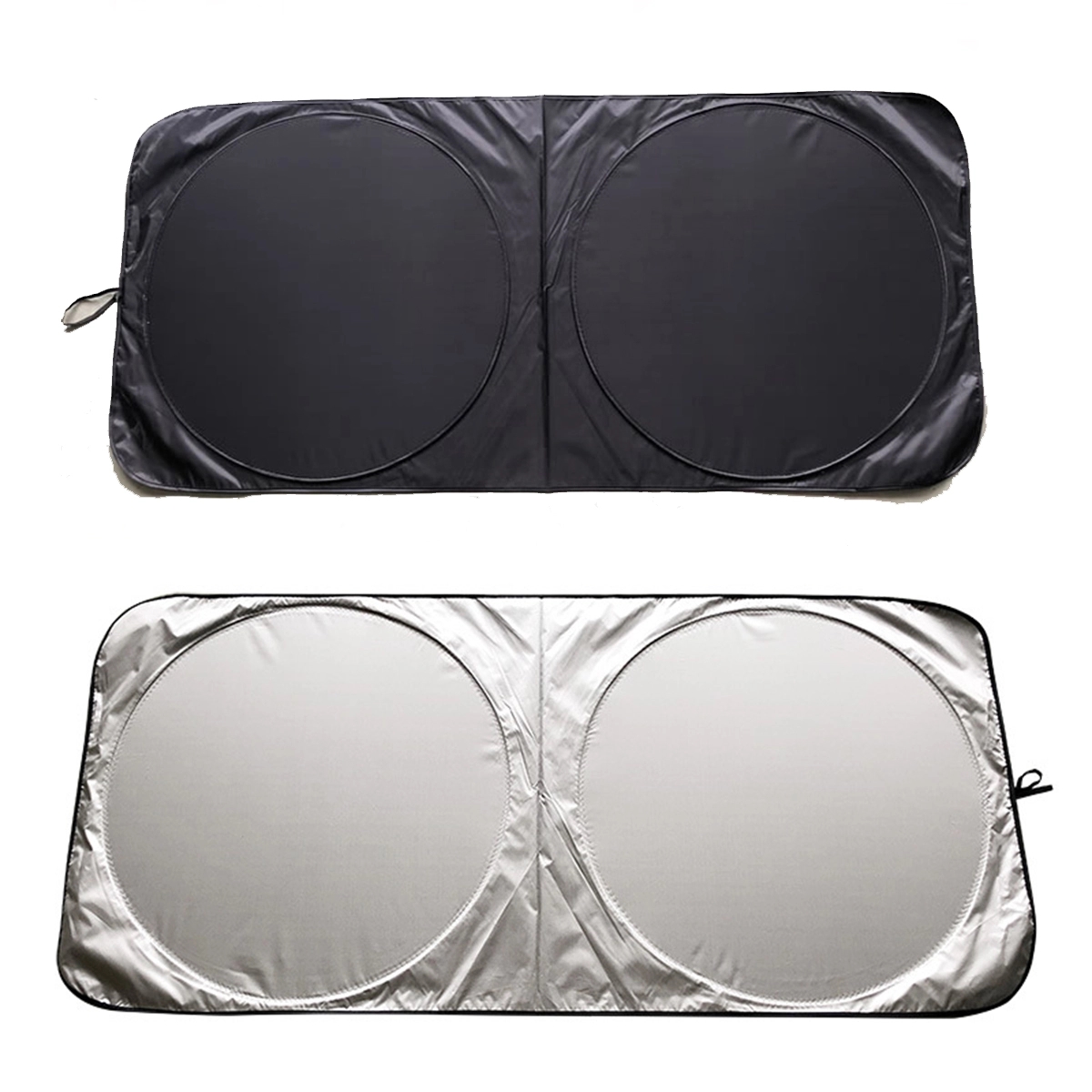 Car Windshield Sun Shade With Storage Pouch 2