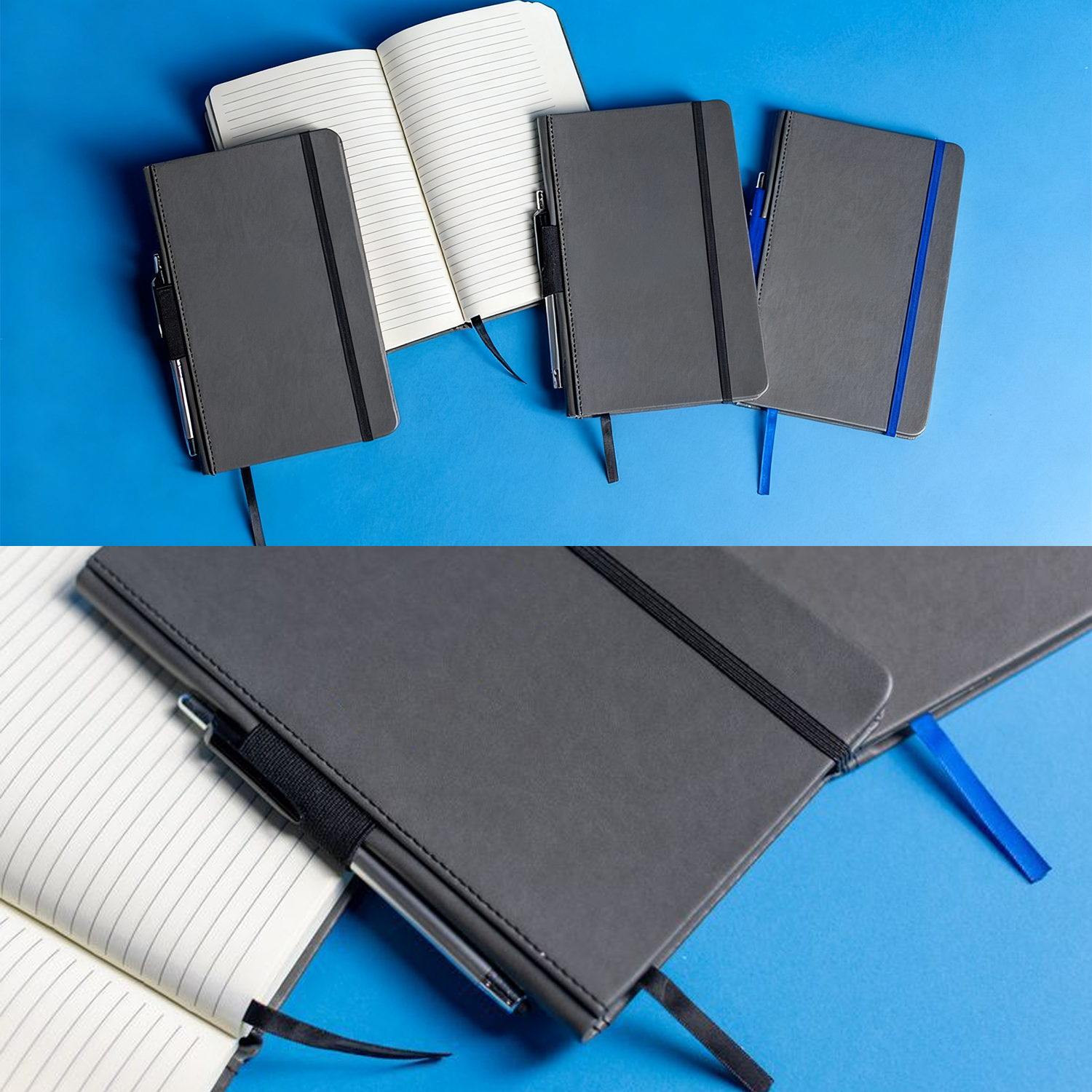 A5 PU Leather Business Notebook w/ Pen Holder 11