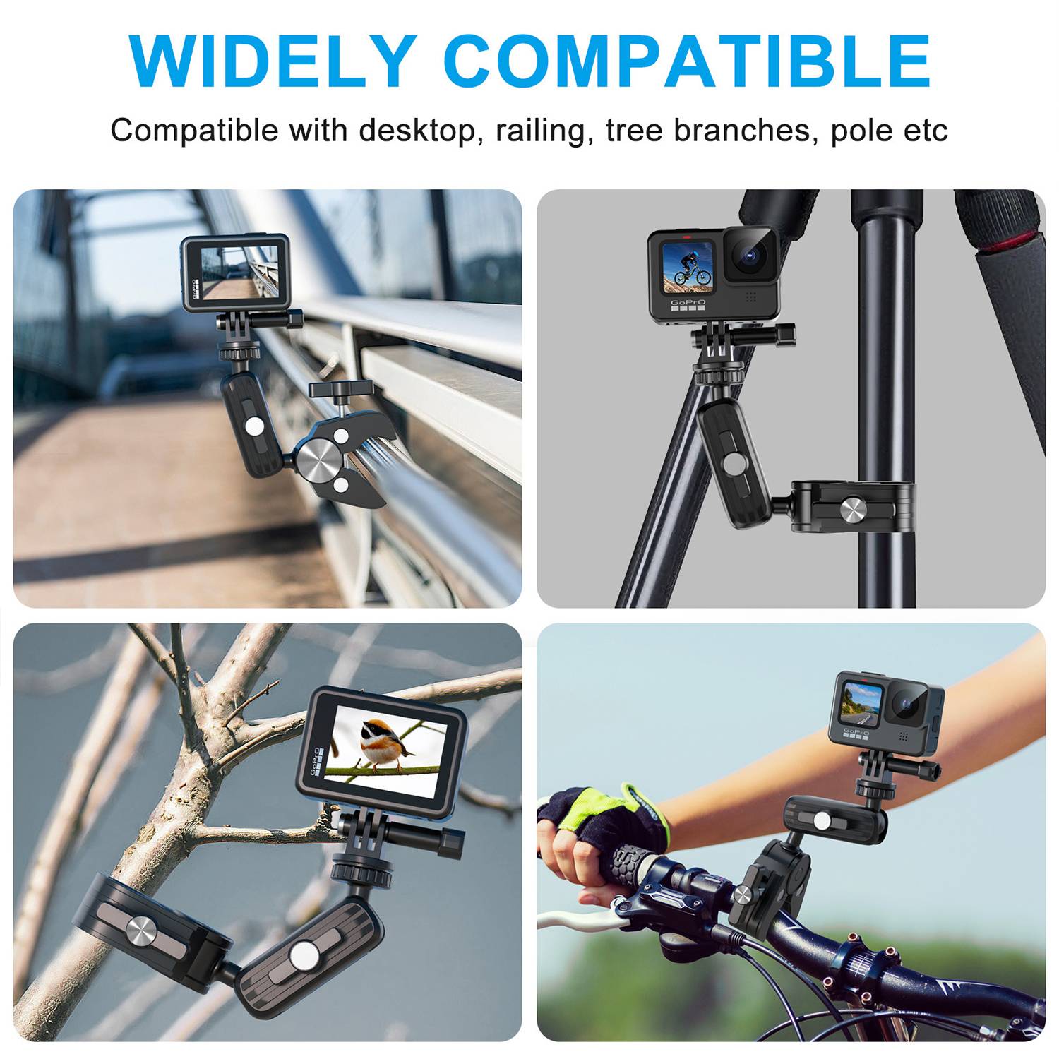 Phone & Tablet Holder for Spin Bike-Adjustable & Compatible 8