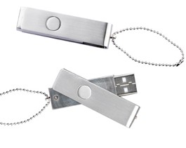 Silver Metal Swivel USB Flash Drive 1
