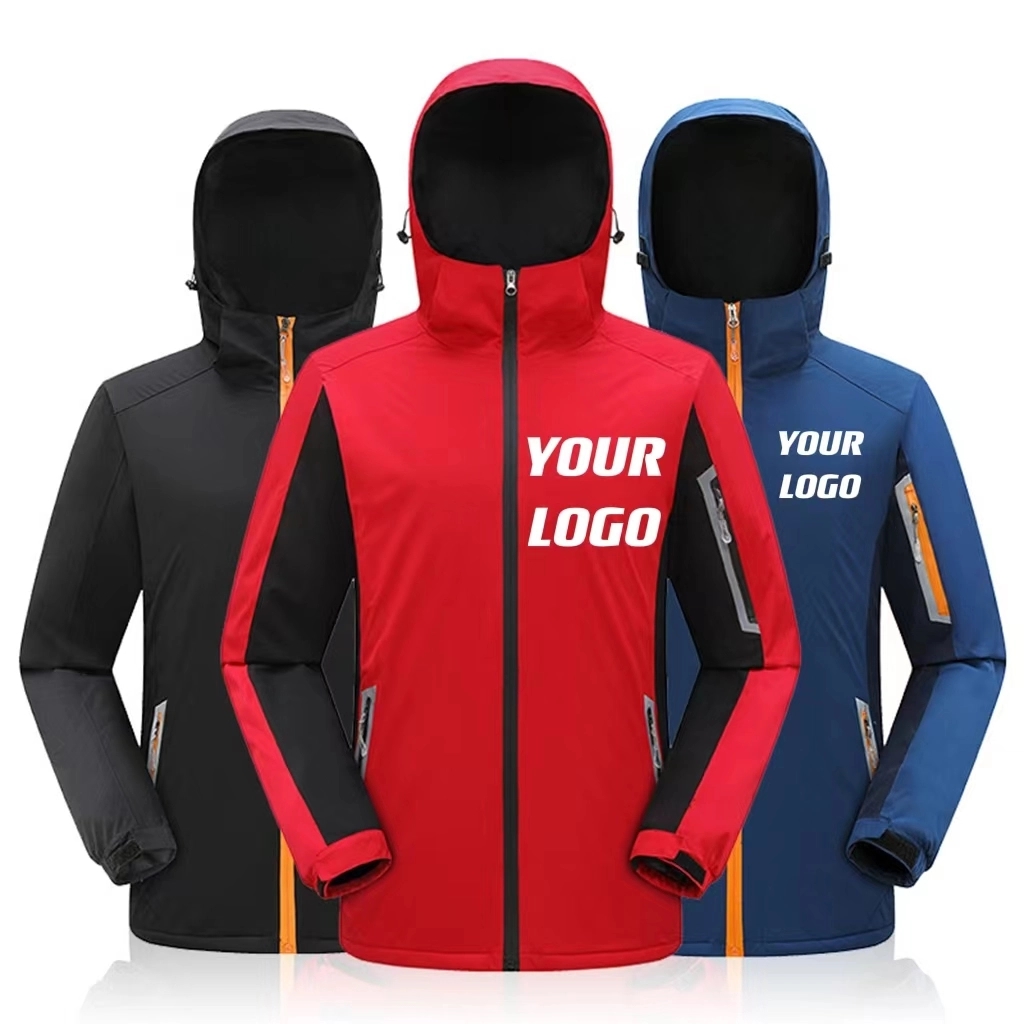 Windproof Winter Coat Outdoor Hooded Rain Jackets 4