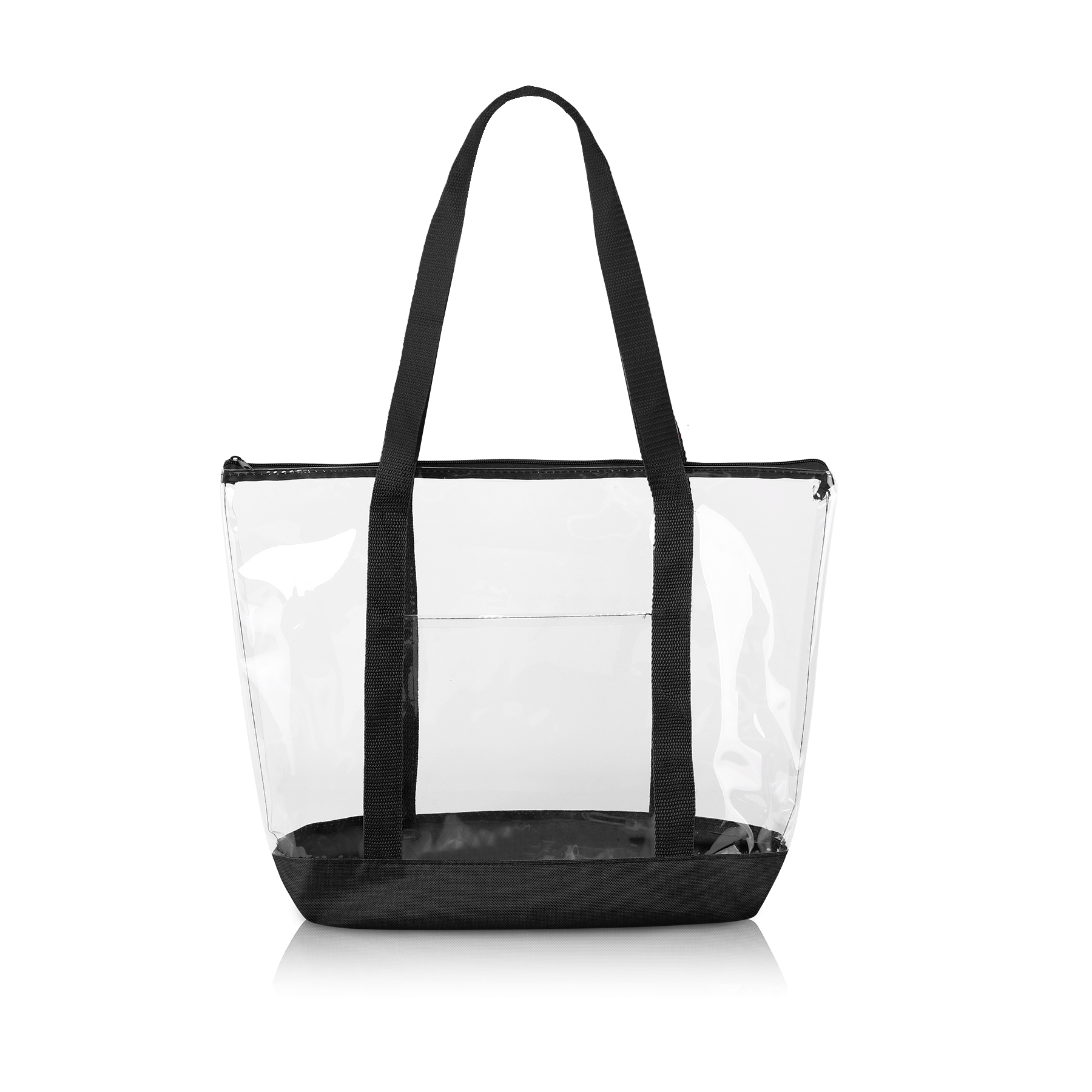 Large Clear Zippered Beach Tote Bag 16