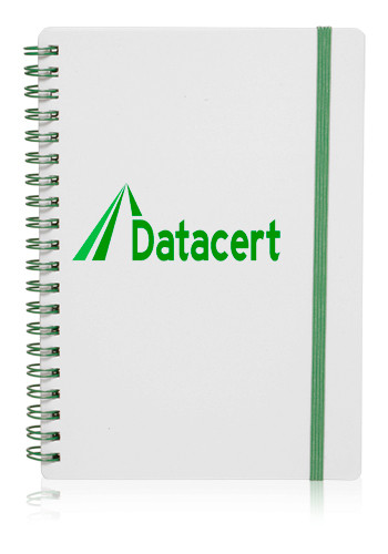 White Spiral Notebooks with Elastic Band 9