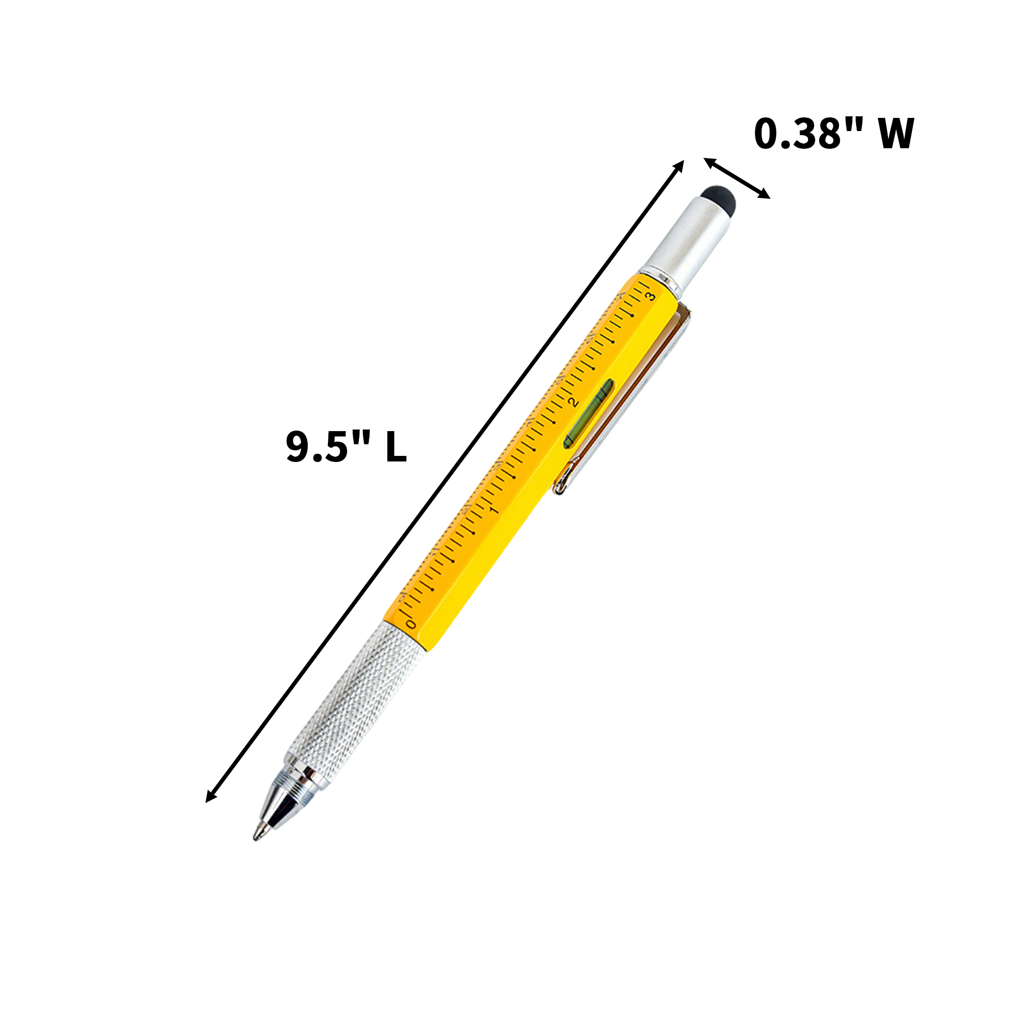 Twist Action Multi Tool Ballpoint Pen With Ruler 9.5 x 0.38 x 0.38" 2