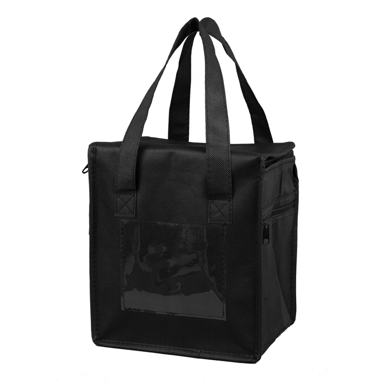 8"W x 8-1/2"H x 6"Gusset - "SUPER FROSTY" Insulated Food Delivery Bag – Lunch Size Tote 9