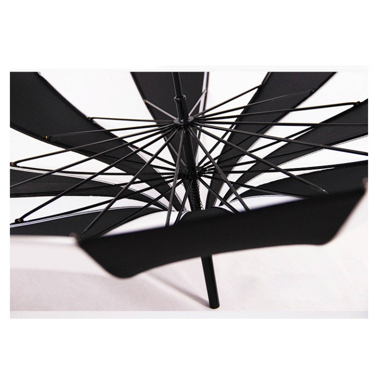 block striped pagoda pattern stick umbrella 2