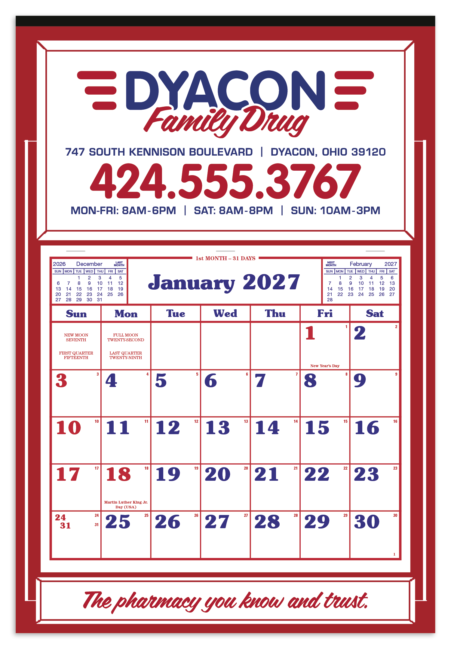 Skinner & Kennedy® Apron Calendar 99