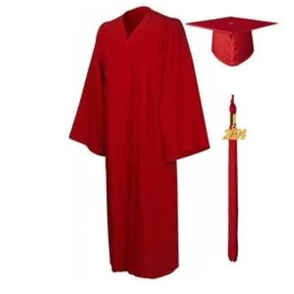 Matte Graduation Gown Cap Tassel Set 12