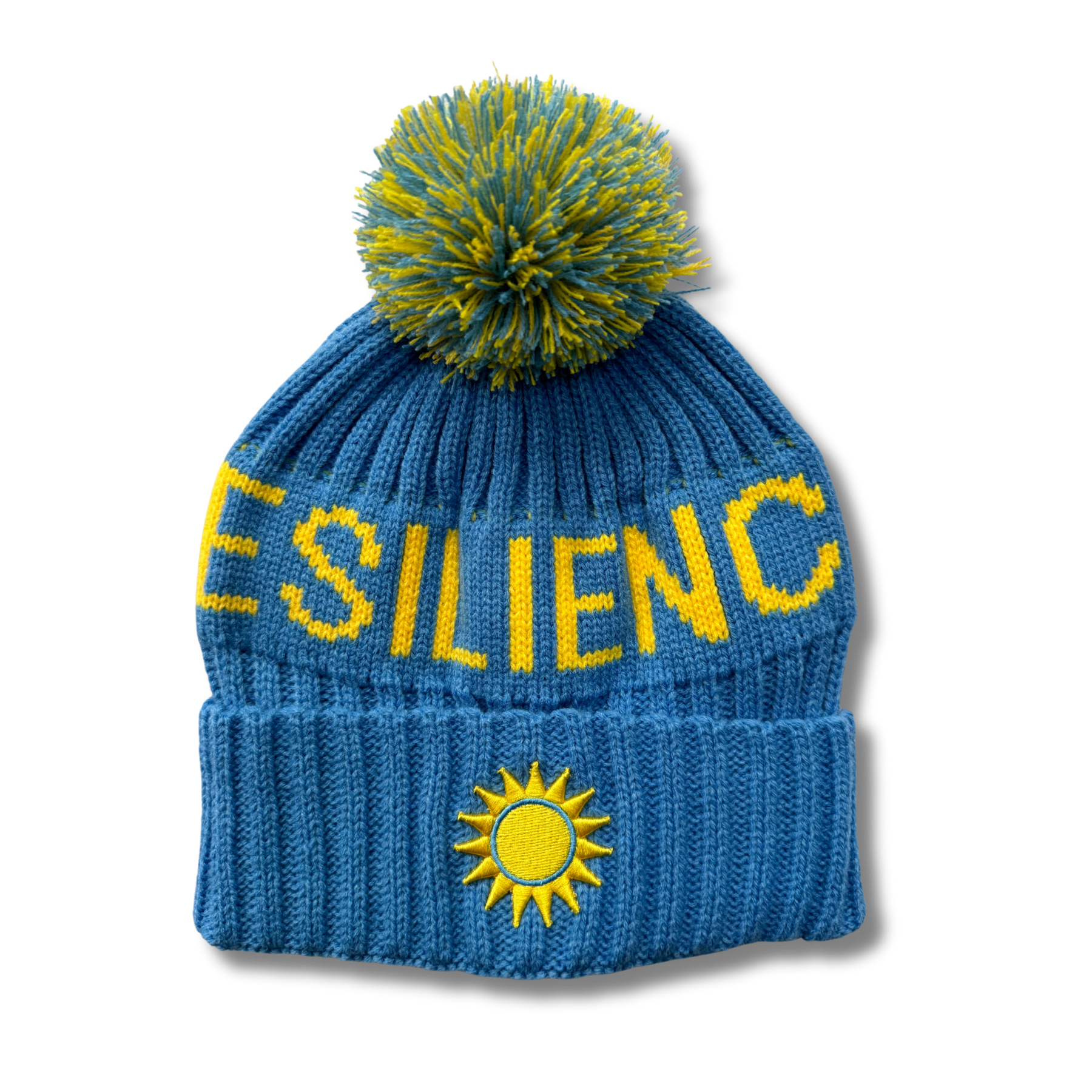 Retro Cable Knit Beanie w/ Embroidery