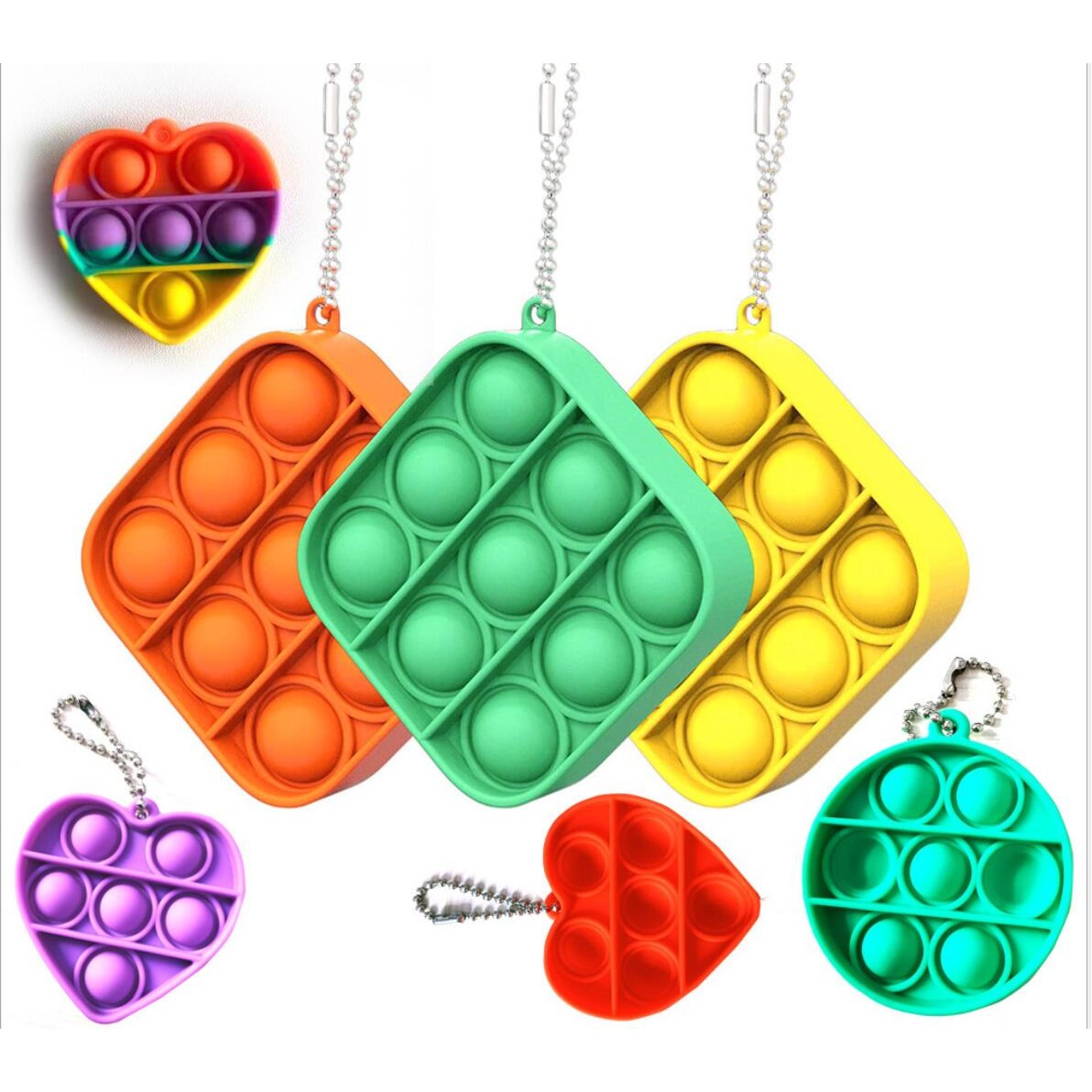 Push Bubble Sensory Fidget Toys Keychains 2