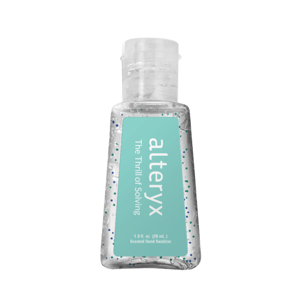 1 oz Single Color Moisture Bead Sanitizer in Trapezoid Bottle 2