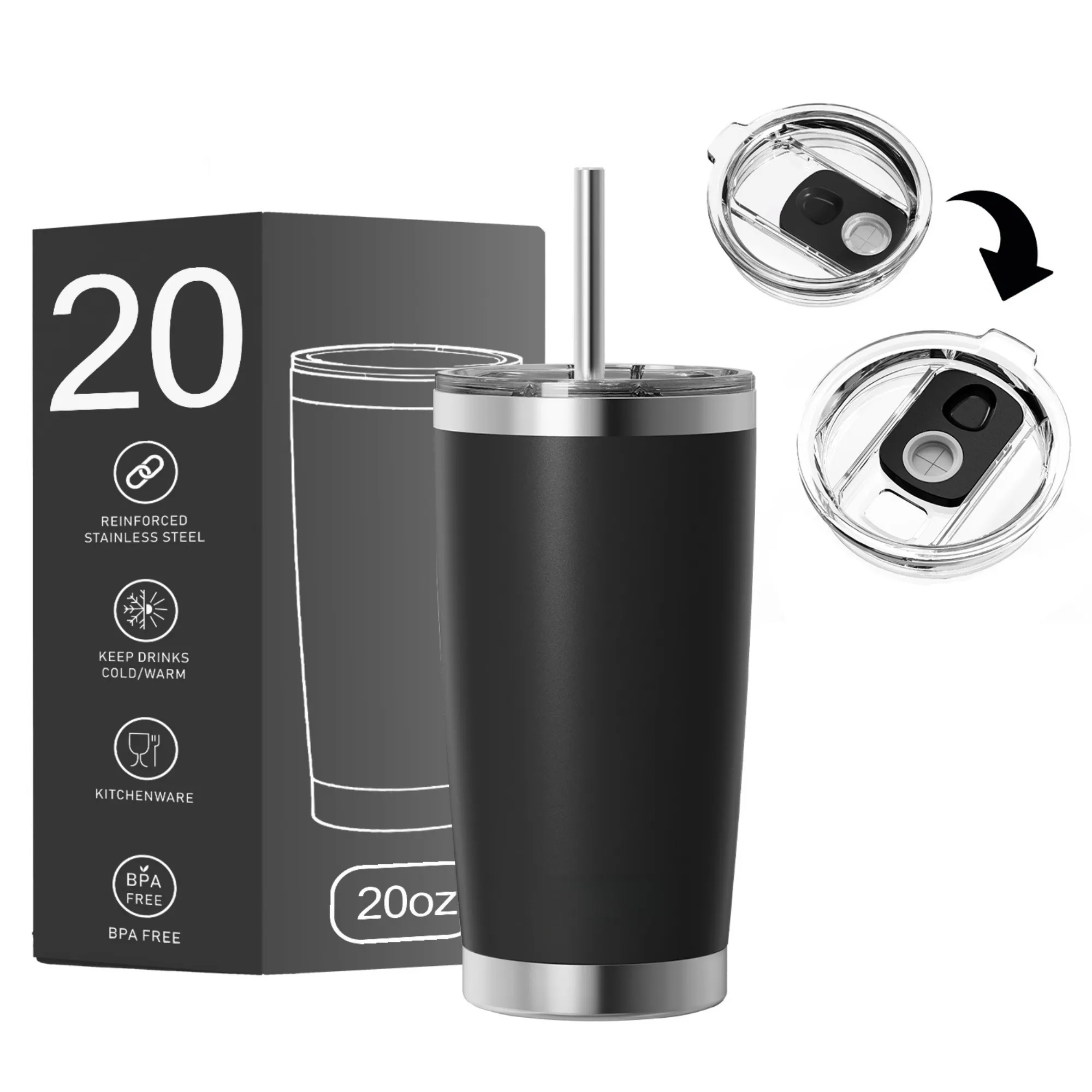 20 oz Vacuum Insulated Stainless Steel Tumbler 3