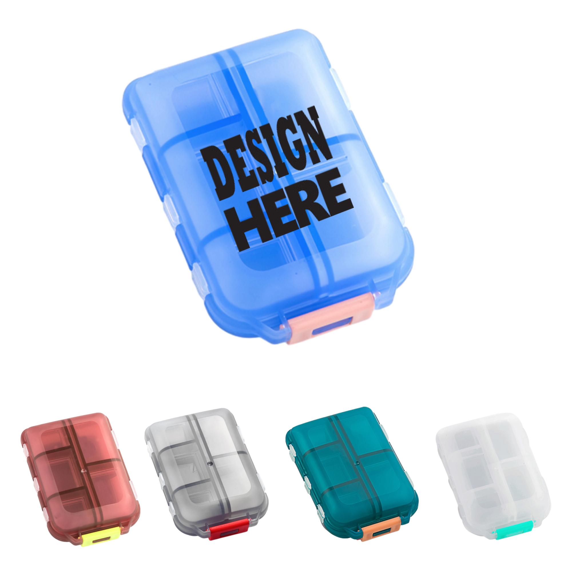 Double Layer Portable Pill Organizer Box 2