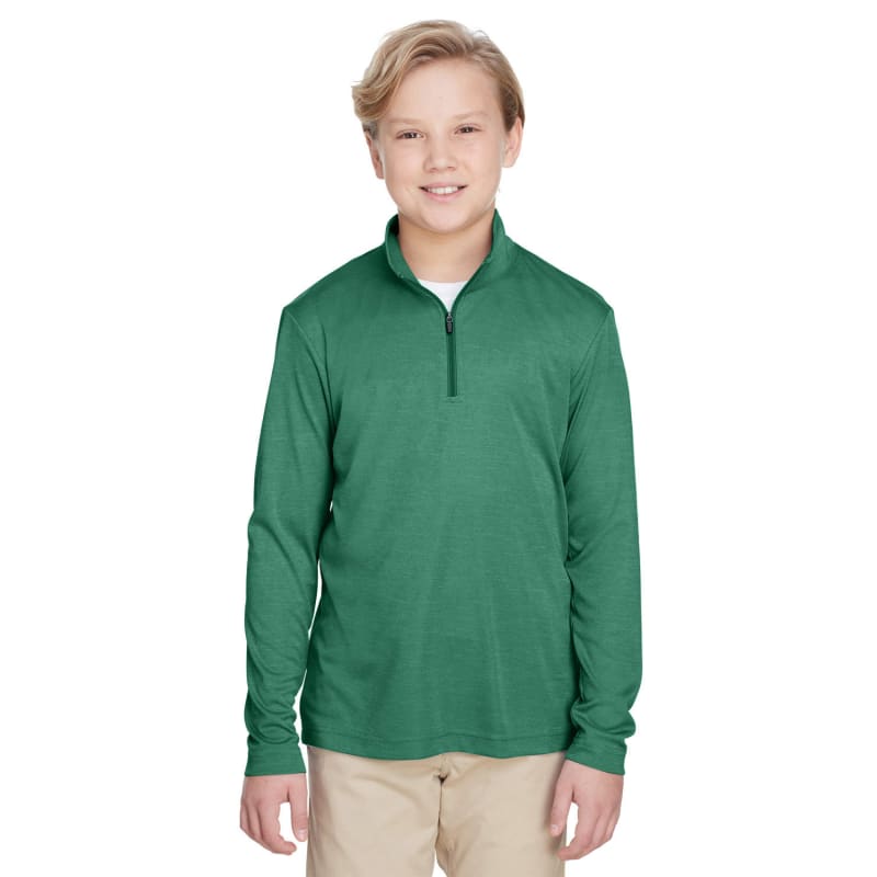 Team 365 Youth Zone Sonic Heather Performance Quarter-Zip 13