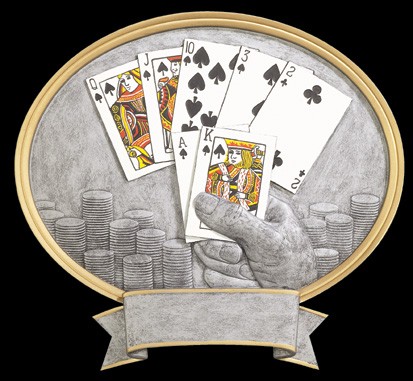 8" Texas Hold'em Legend Plate 2