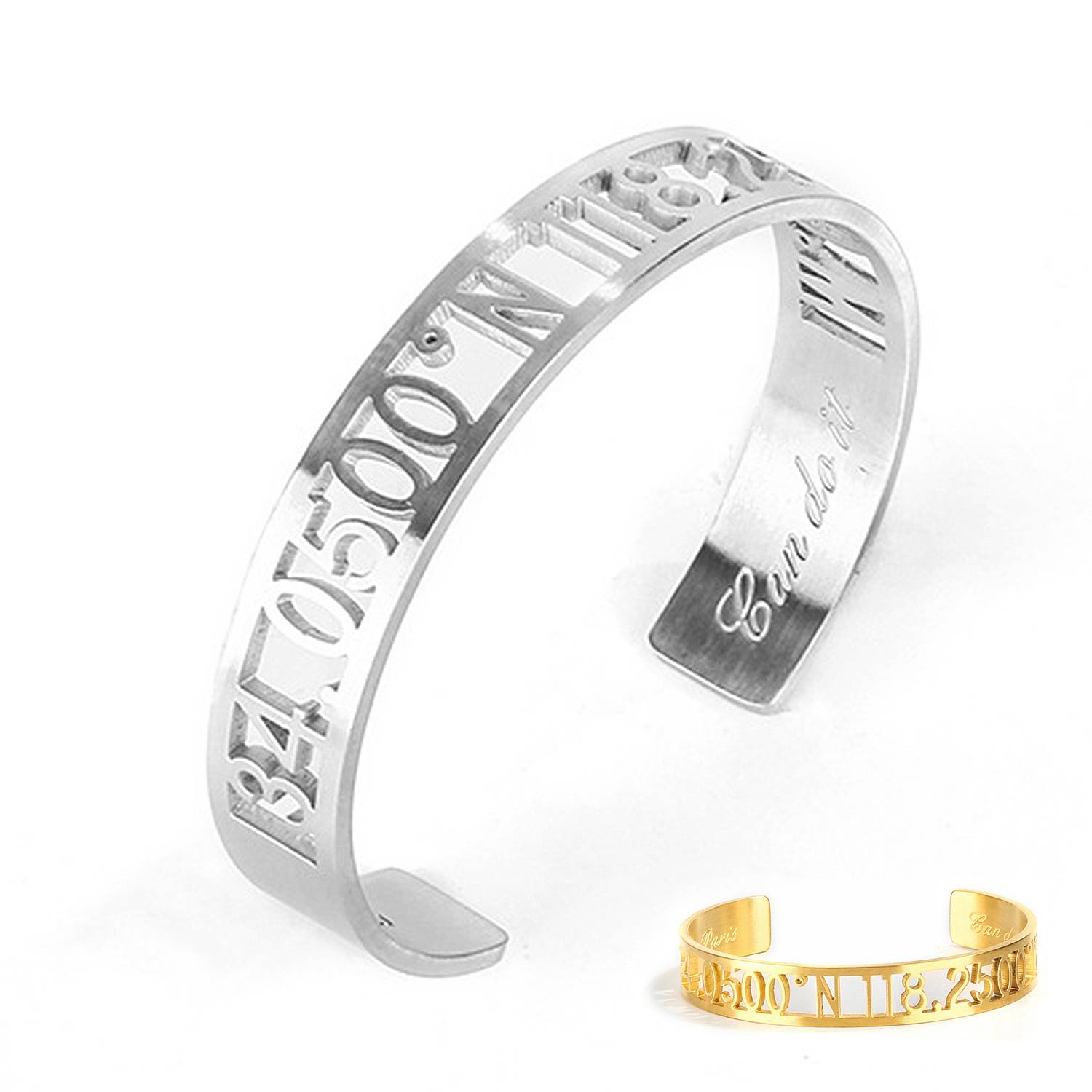 Stainless Steel Cut-out personality opening bracelet 2