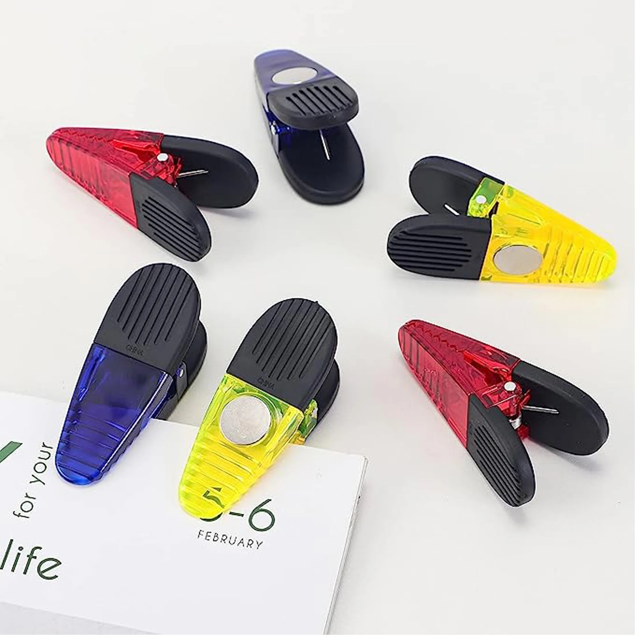 3 1/3" Large Plastic Refrigerator Magnet Clips 3