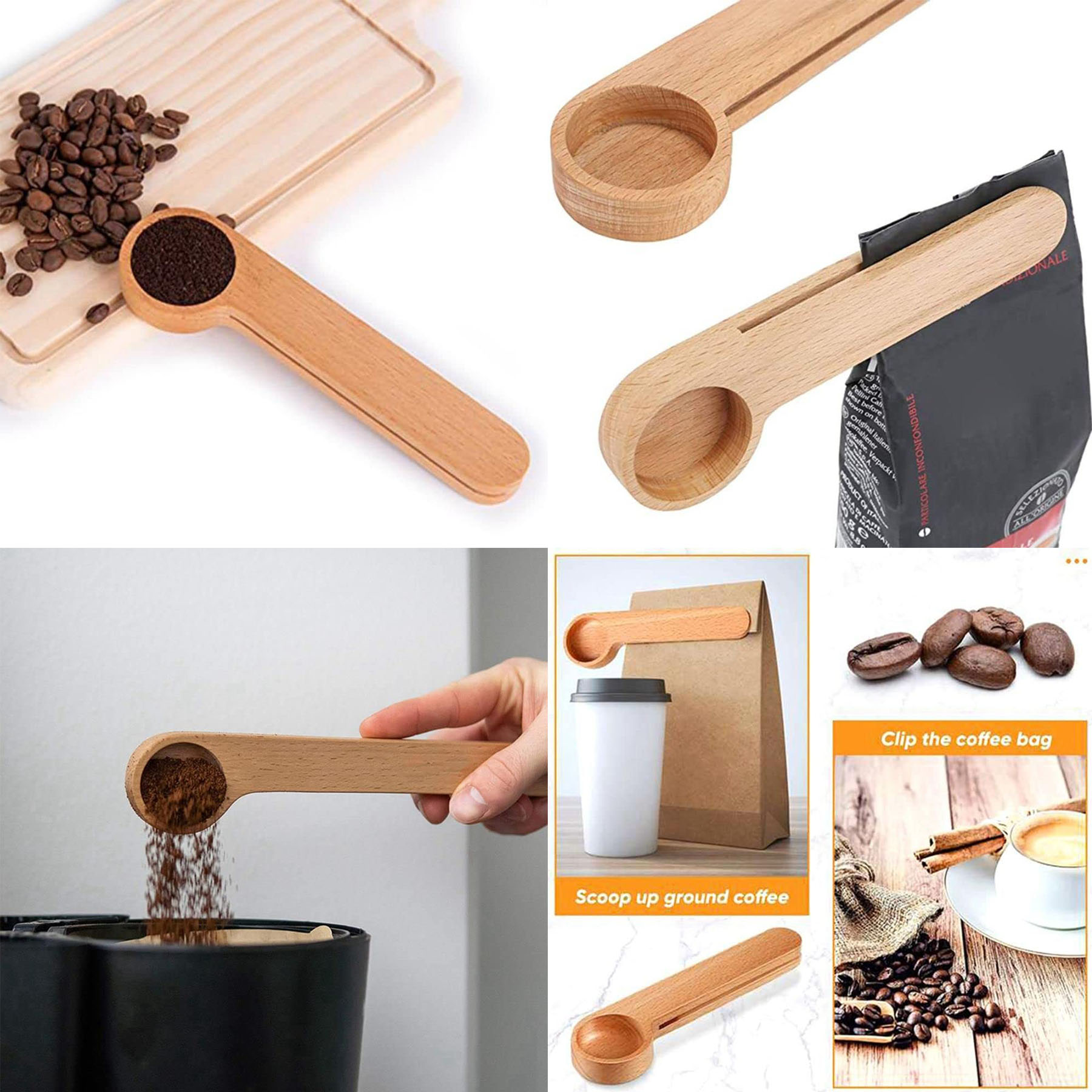 Wooden Coffee Tablespoon Beechwood Measuring Spoon 2