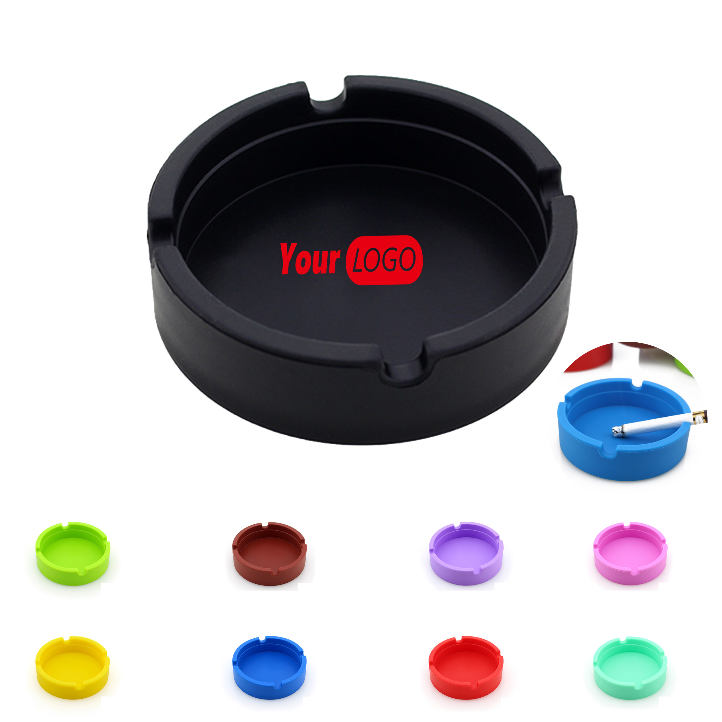 Round Silicone Ashtray 4