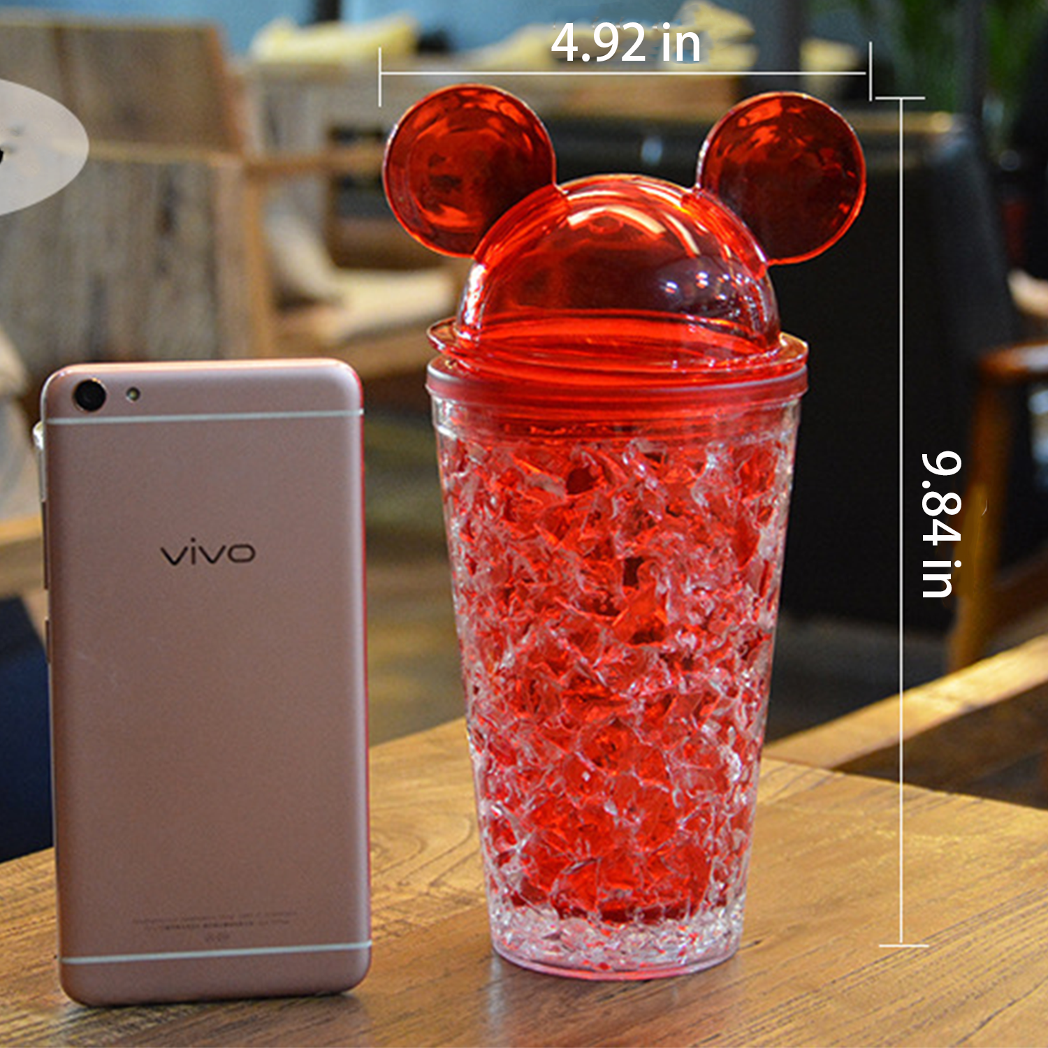 Double-layer insulated plastic straw cup 5