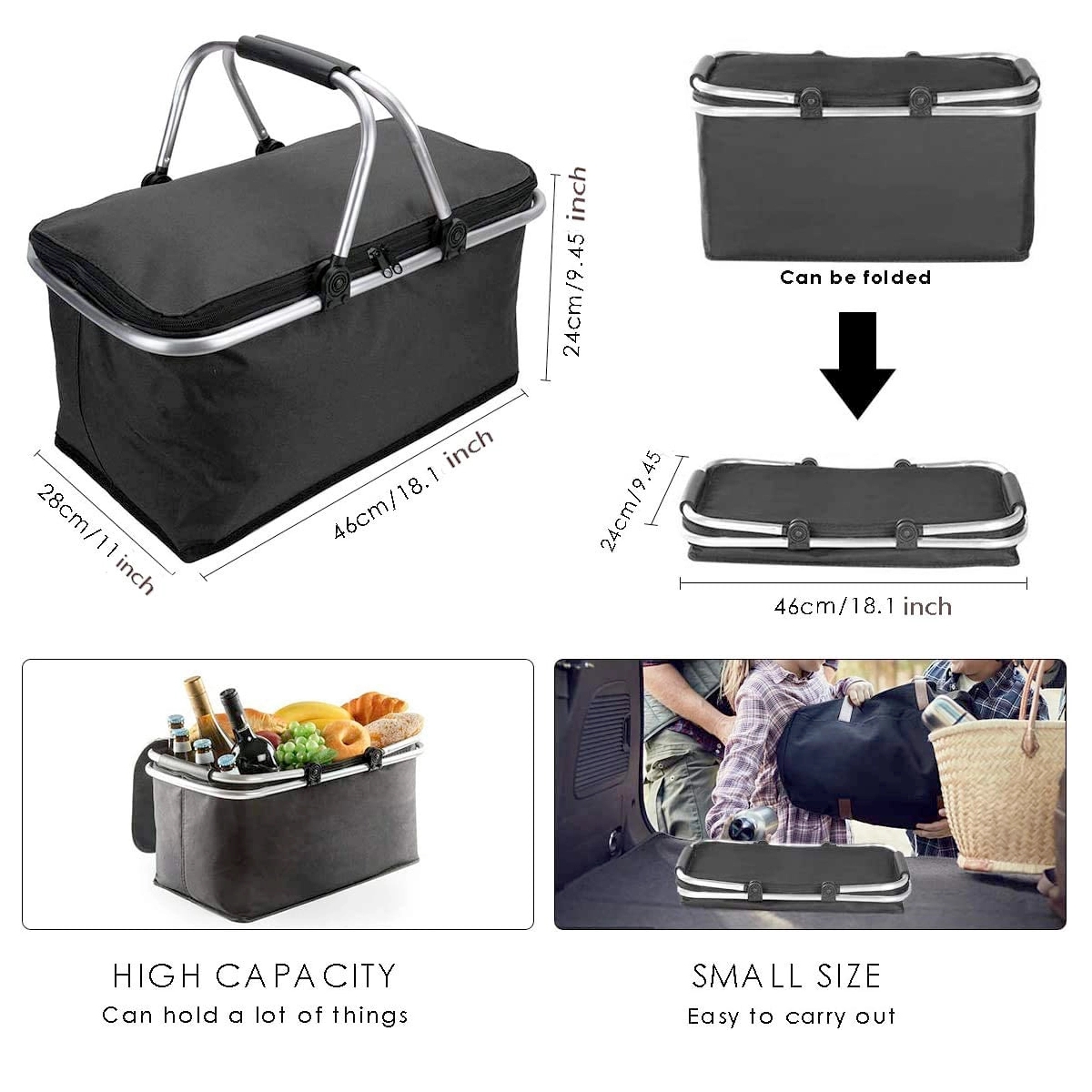 Insulated Cooler Picnic Basket 2
