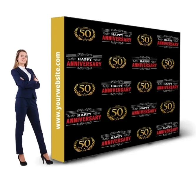 10ft x 8ft Step and Repeat Fabric Pop Up Straight Display 5