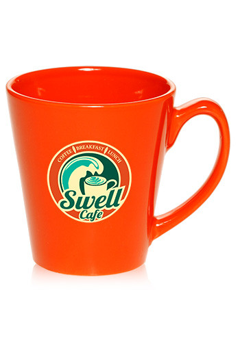 12 oz. Glossy Ceramic Latte Coffee Mugs 9