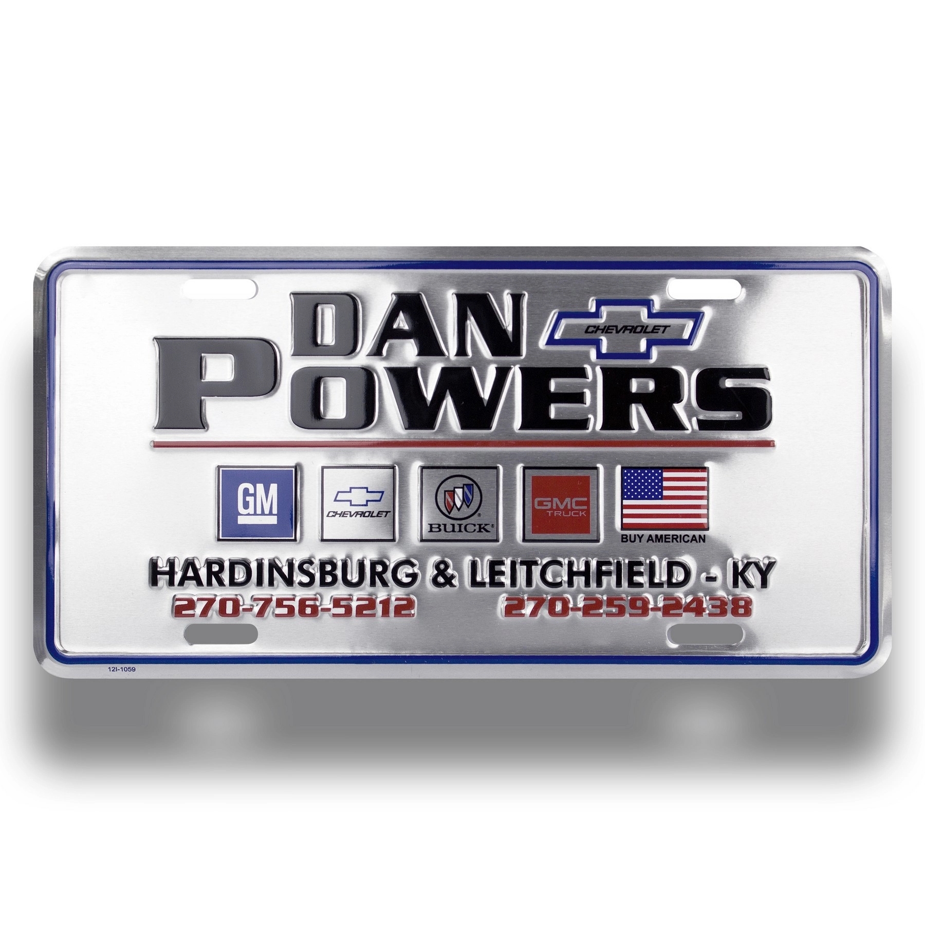 Custom Embossed Metal Auto License Plate (6"x12") 2