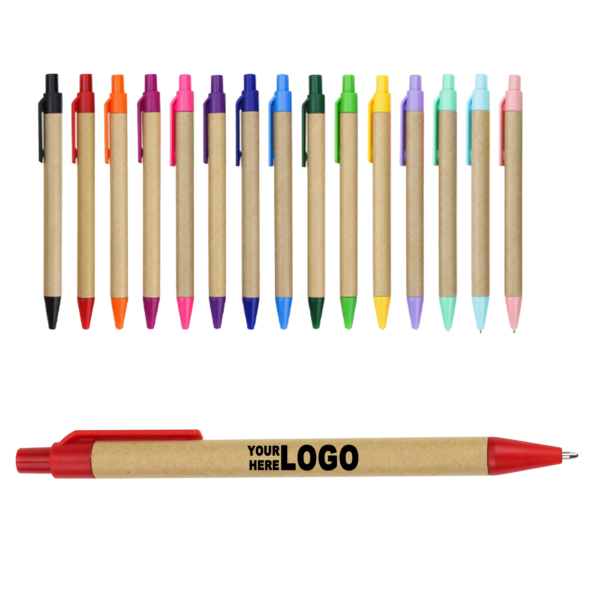 Eco Plastic Kraft Paper Click Pen 2