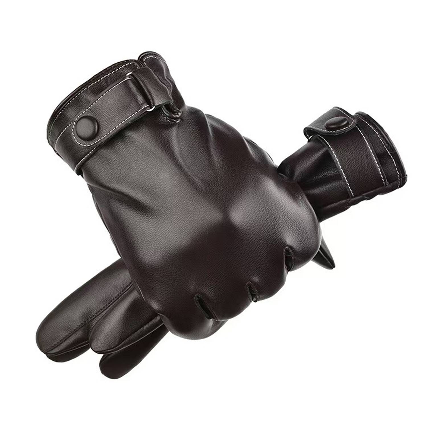 PU Leather Winter Touch Screen Cycling Gloves 8