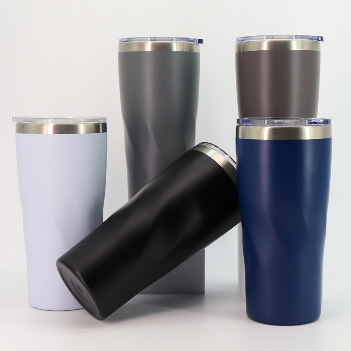 20oz Stainless Steel Twist Design Tumbler 1