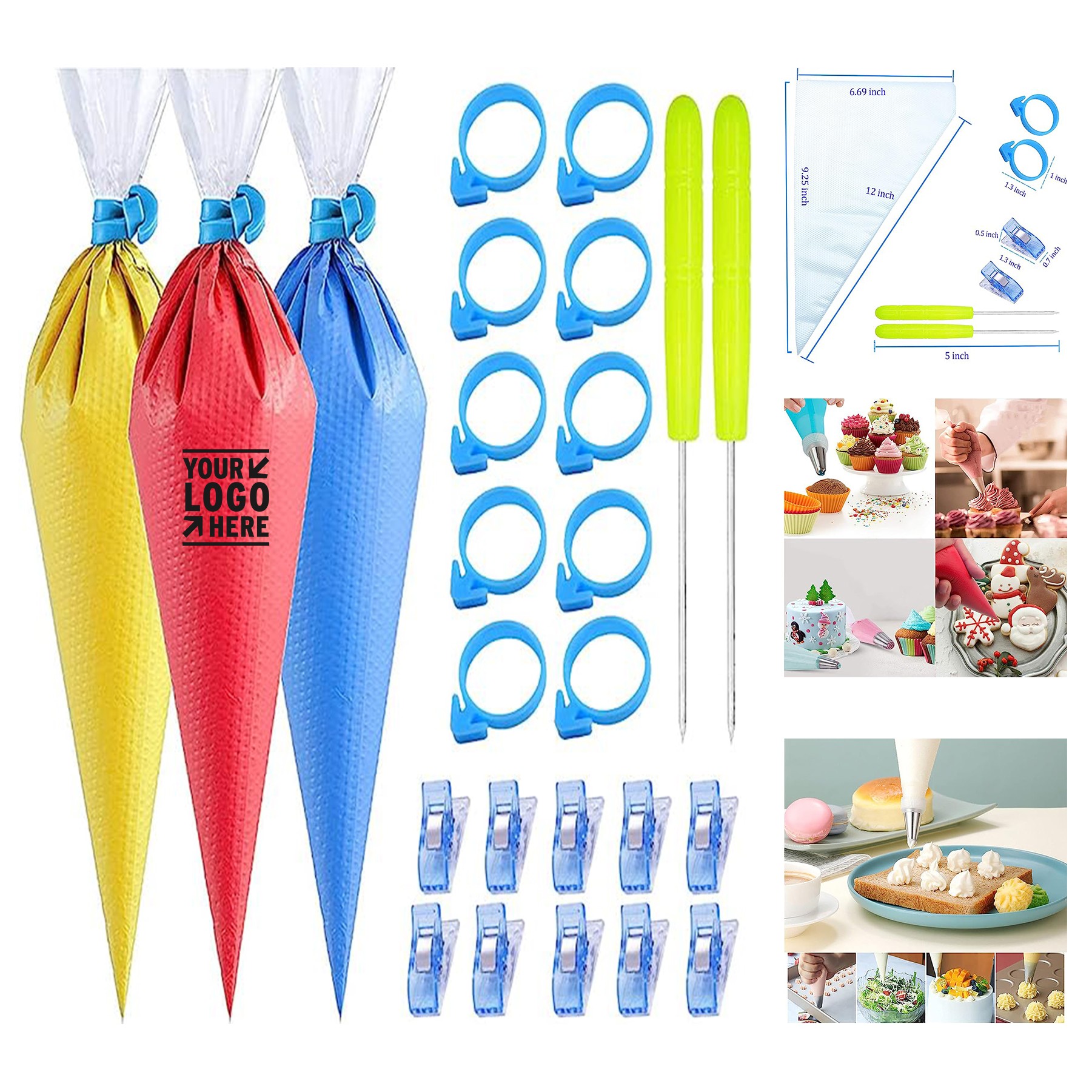122 Piece Tipless Piping Bags 2