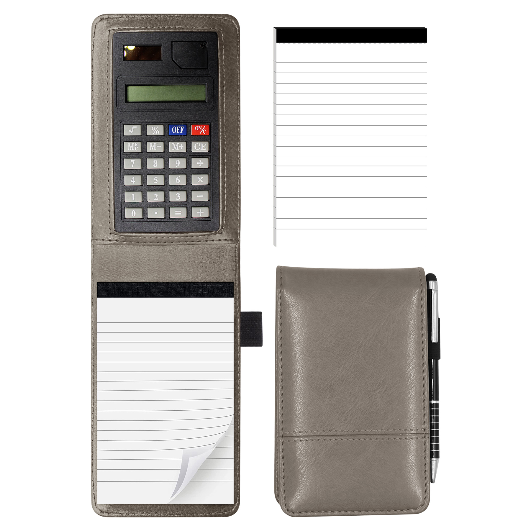 Embossed Pocket A7 PU Memo Notepad With Calculator 9