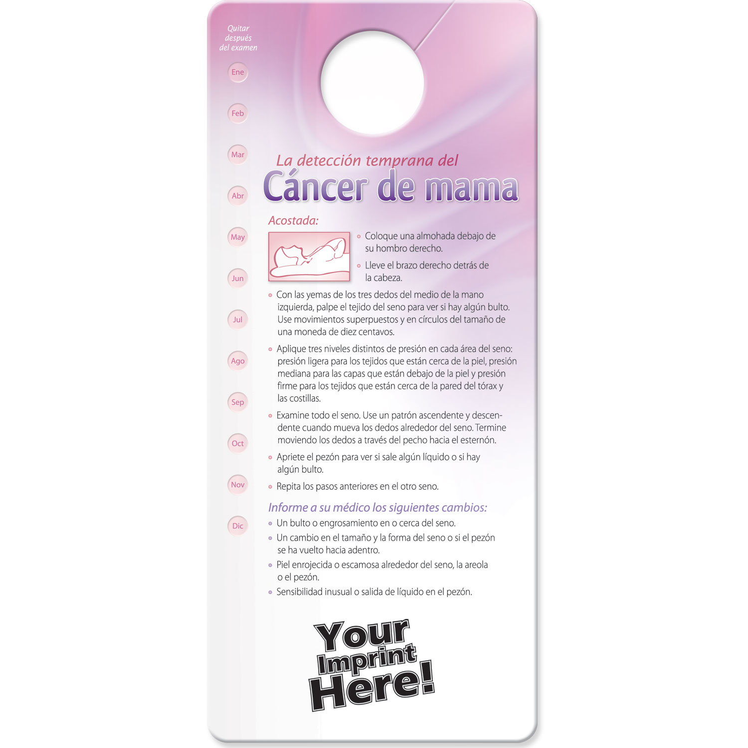 Shower Card - Early Detection for Breast / Testicular Cancer 2