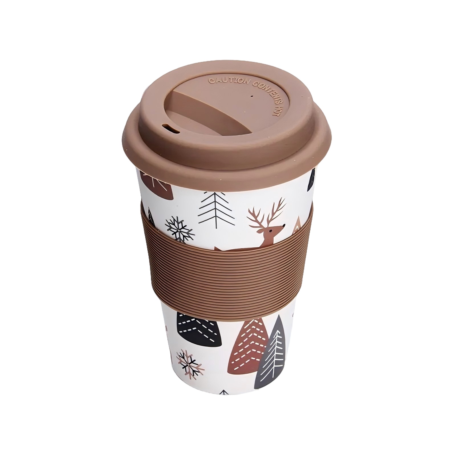 14oz Silicone Sleeve Eco Bamboo Fiber Coffee Cup 3
