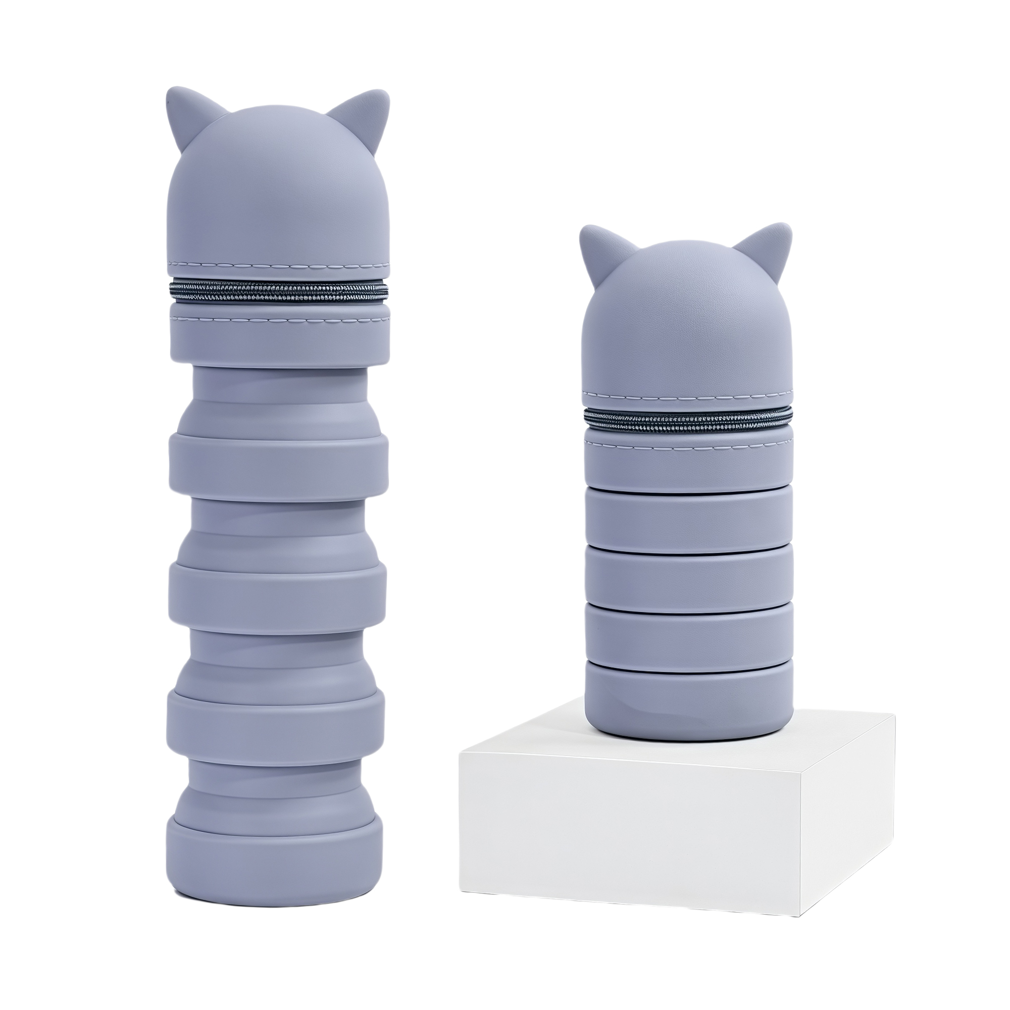 Silicone Expandable Pencil Holder - Cute Foldable Pen Cup 5