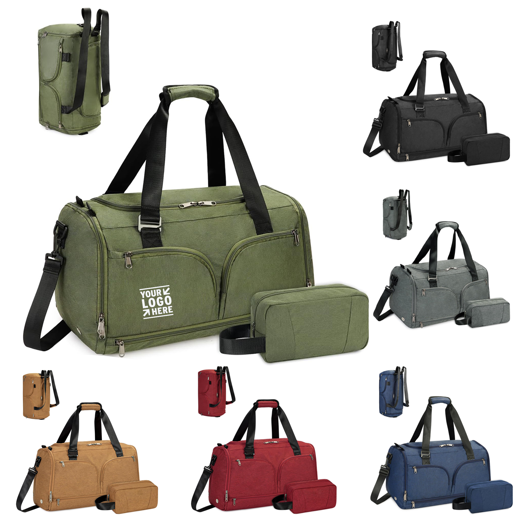 Women Men Gym Travel Duffle Bag Sports Weekender Backpack with Wet Pocket Shoes  2
