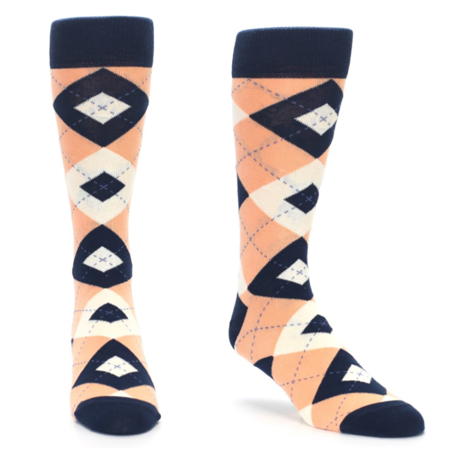 Stock ready Argyle premium dress Socks w/ Custom embroidered logo, 200 needles 4