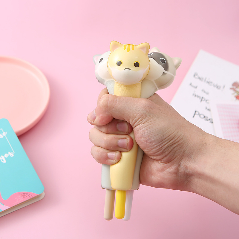 2 in 1 Squishy Cat Ball Pen and Squeeze Toy 8
