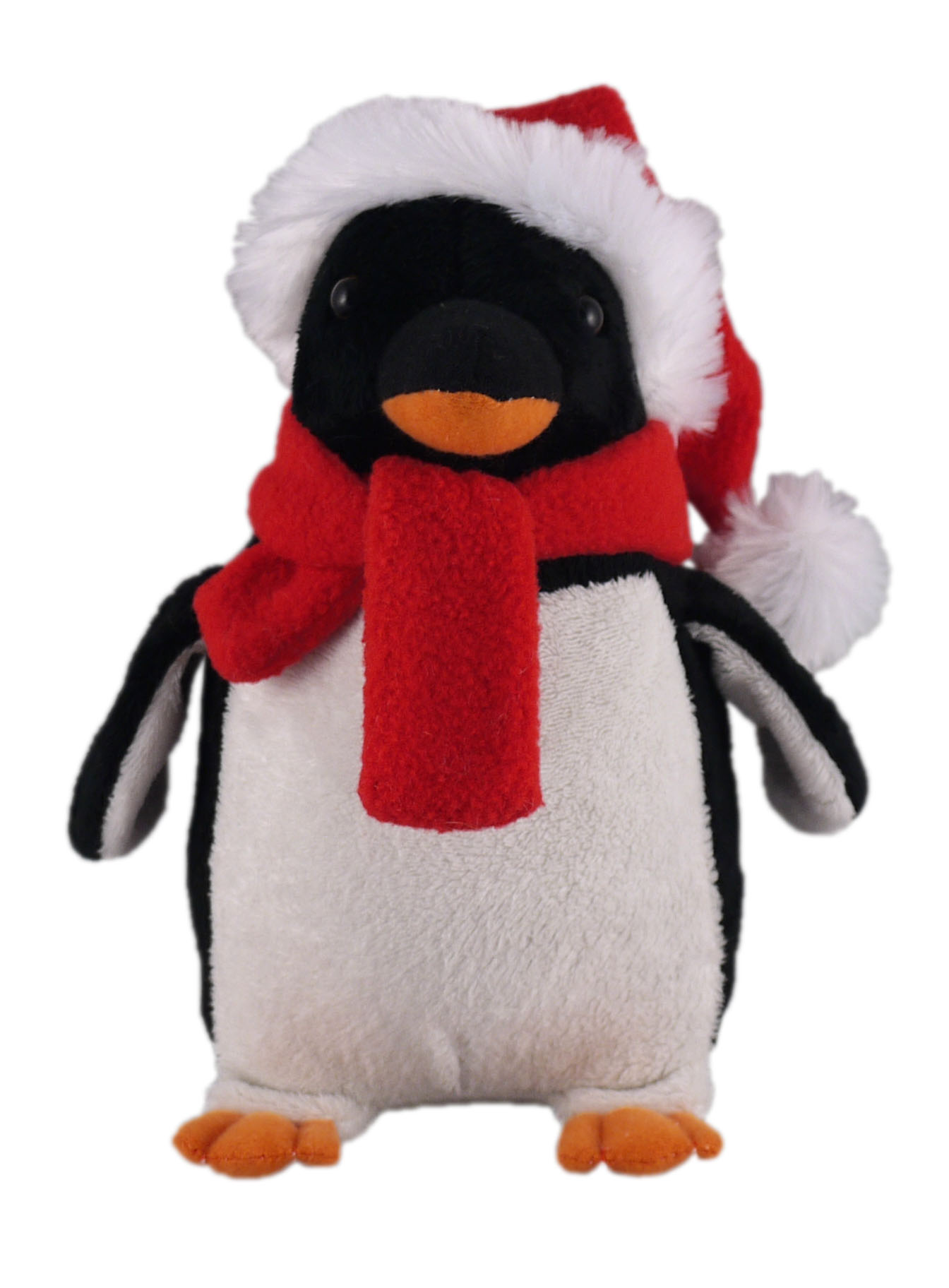 Soft Plush Stuffed Penguin with Christmas Hat & Scarf 3