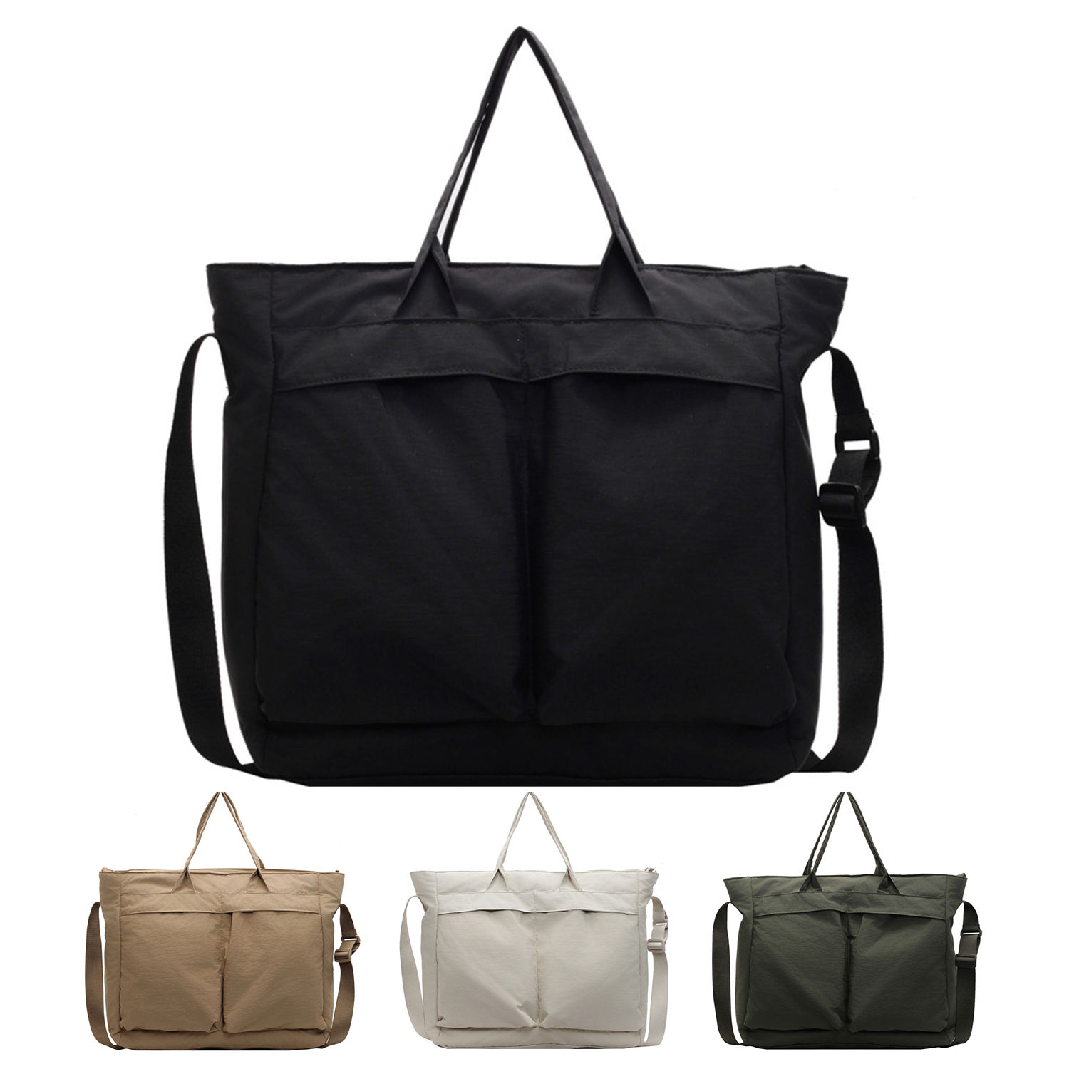 Large Capacity Nylon Crossbody Shoulder Tote Bag 11