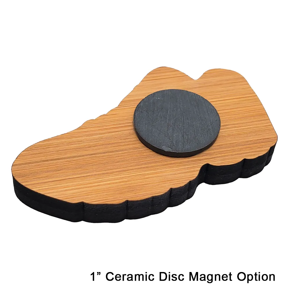 Custom Ultra Vivid Bamboo Magnet with Disc Magnet 5