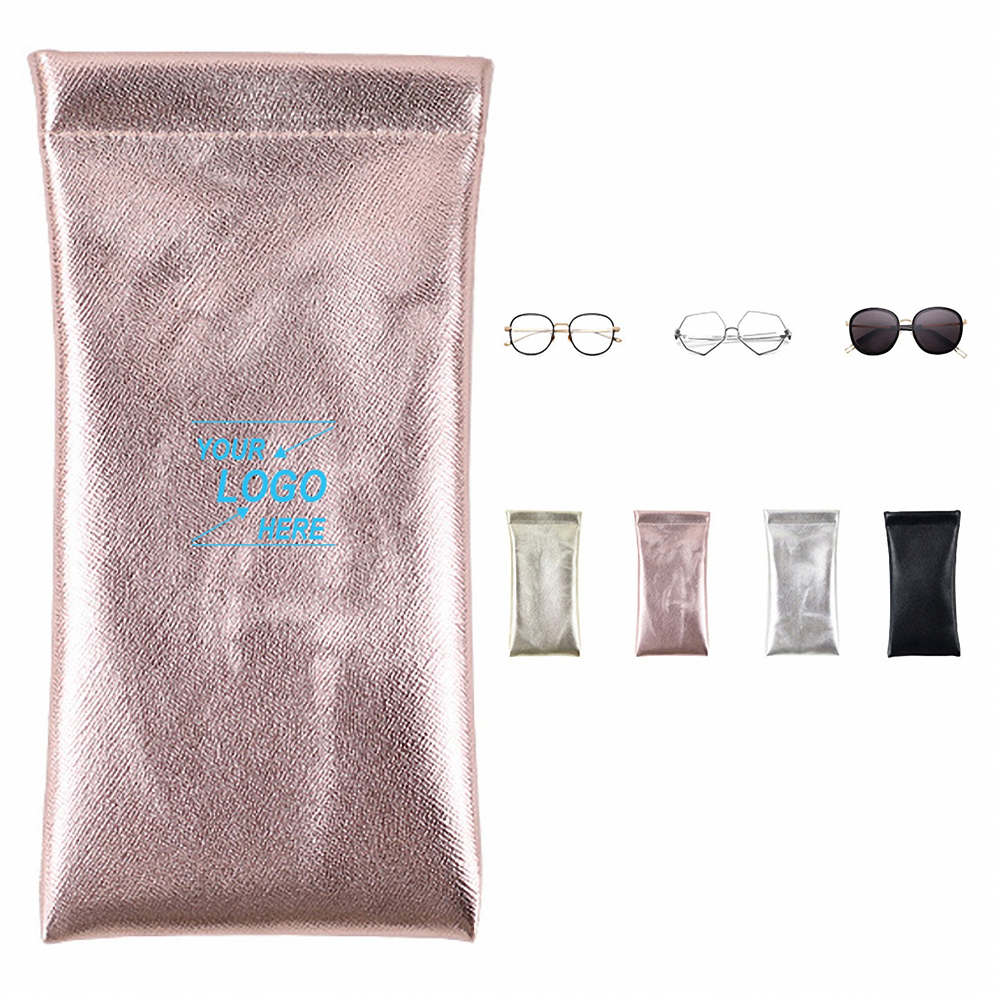 Waterproof Shimmer PU Sunglasses Case