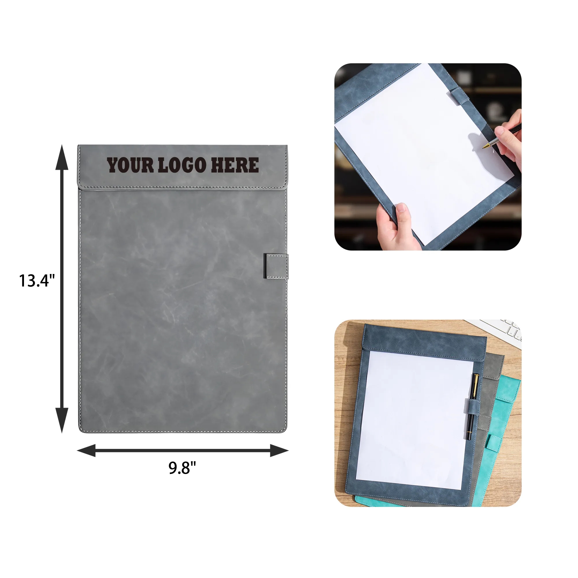 Customized Leather A4 Magnetic Folder 1
